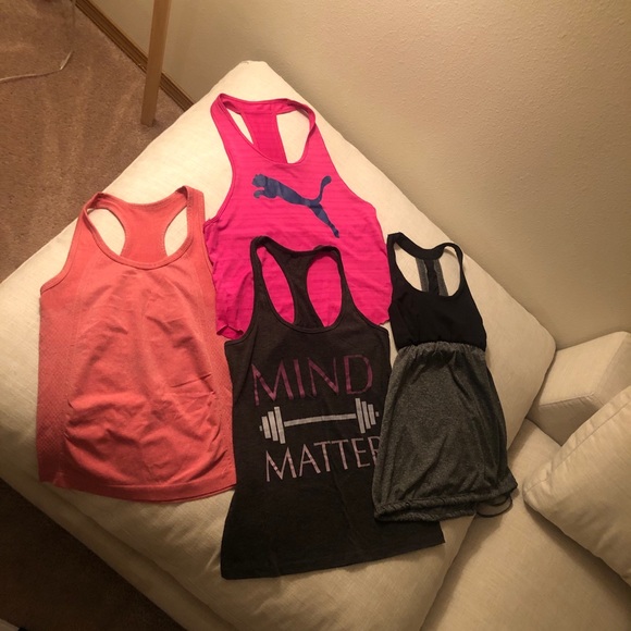 4 XS/S workout active athletic sport tanks camis - Picture 3 of 7